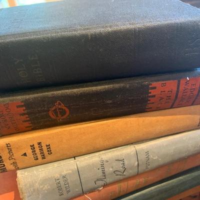 Vintage Hardback Book Lot + Bible