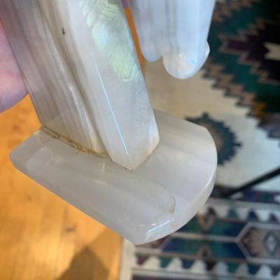 PAIR Marble Horse Head Bookends