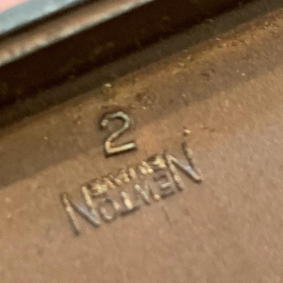 Antique Newton Desktop Pen Holder & Tobacco Tin