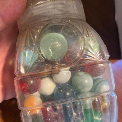 Antique Marbles In Jar