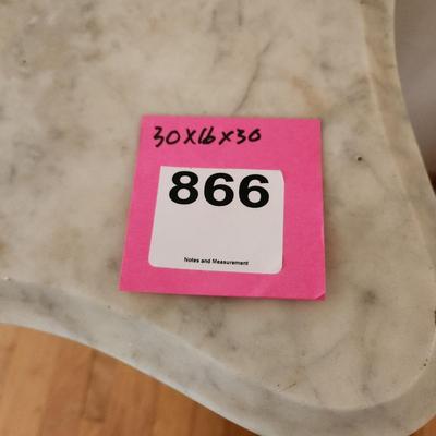 Antique Spool Turned Victorian Stand Marble Top Side table on Casters