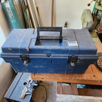 Tool Box loaded with tools SK Sockets, Wrenches , Lincoln Lubrigun Grease Gun