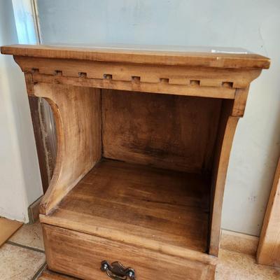 Vintage Solid Wood Side Table 18x14x28