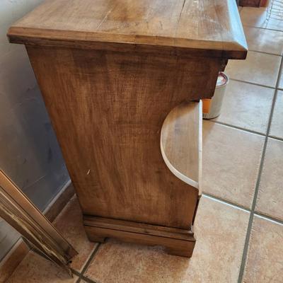 Vintage Solid Wood Side Table 18x14x28