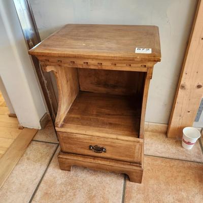 Vintage Solid Wood Side Table 18x14x28