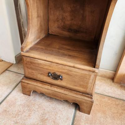Vintage Solid Wood Side Table 18x14x28
