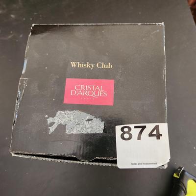Cristal D'Arques Paris Whiskey Club  Bottle Holder