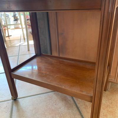 Tea Cart Microwave Service Table On Casters