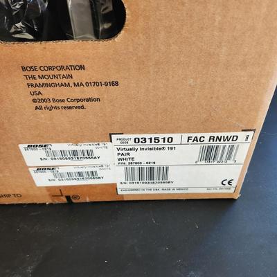 Pair of Bose Virtually Invisible 191 White Sealed Boxes