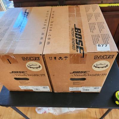 Pair of Bose Virtually Invisible 191 White Sealed Boxes