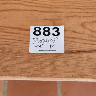 Rustic Wood Storage Bench  53x21x35" Seat 18"