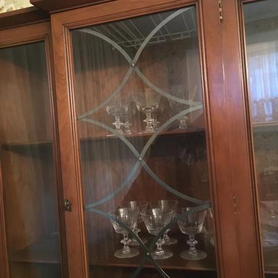 Wood china cabinet