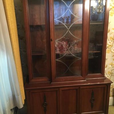 Wood china cabinet