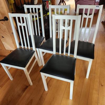 5 Ikea Chairs Black Seats