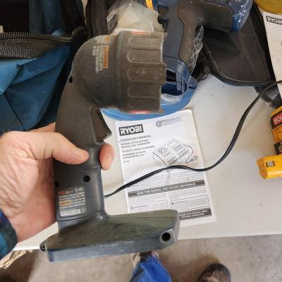 Ryobi 18V Tools lot includes battery charger bag Drill Saw & Light Tested