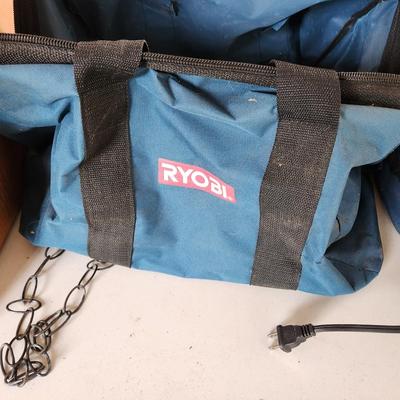 Ryobi 18V Tools lot includes battery charger bag Drill Saw & Light Tested