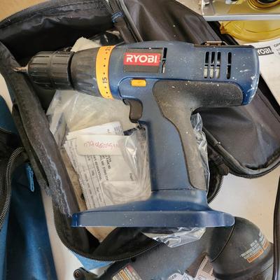 Ryobi 18V Tools lot includes battery charger bag Drill Saw & Light Tested