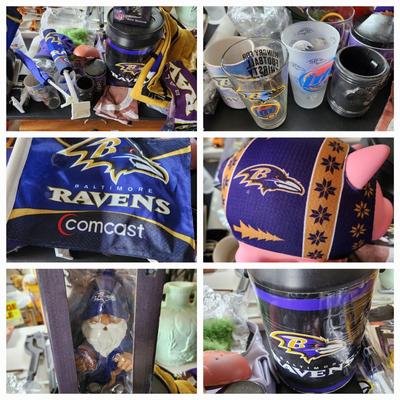Large Lot of NFL Baltimore Ravens Merchandise