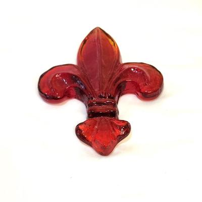 Lot #10  Fleur di Lis Art Glass Paperweight