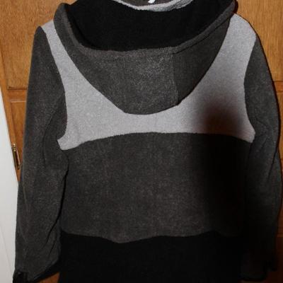 Susan Garver Small Black and gray - Coat with Hood