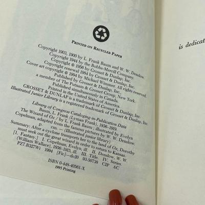 Wizard of Oz hardback book