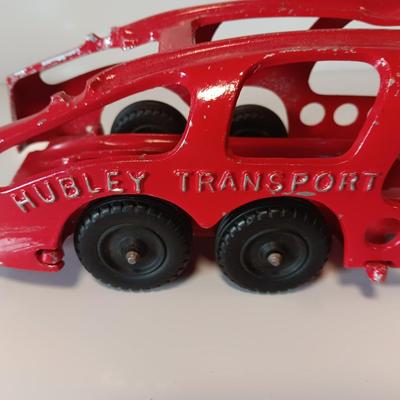 Vintage Hubley Transport Car Carrier with three cars
