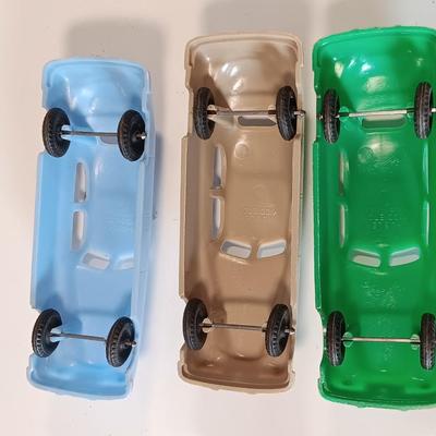 Vintage Hubley Transport Car Carrier with three cars