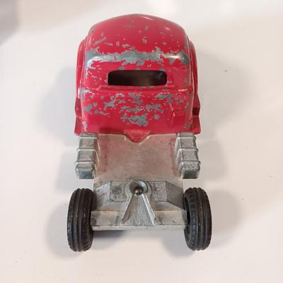 Vintage Hubley Transport Car Carrier with three cars