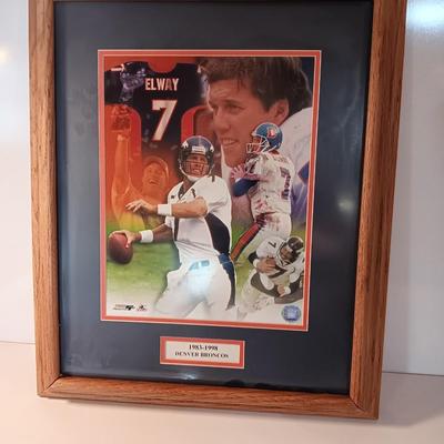 1983 - 1998 Denver Broncos framed John Elway Picture Officially Licensed