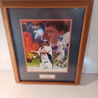 1983 - 1998 Denver Broncos framed John Elway Picture Officially Licensed