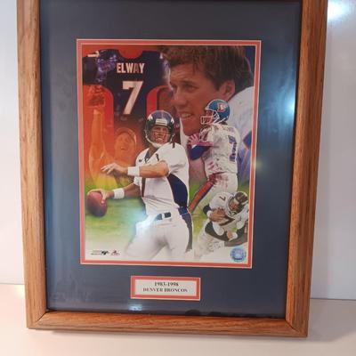 1983 - 1998 Denver Broncos framed John Elway Picture Officially Licensed