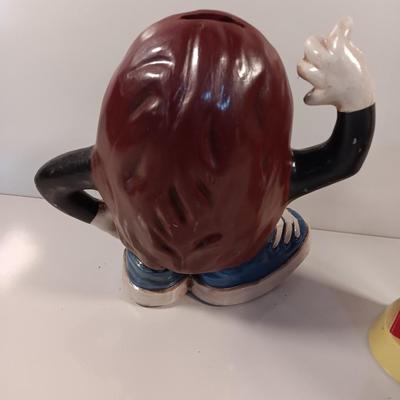 California Rasins ceramic piggy bank and Sun maid Rasins 1987 CALRAB Will Vinton bank