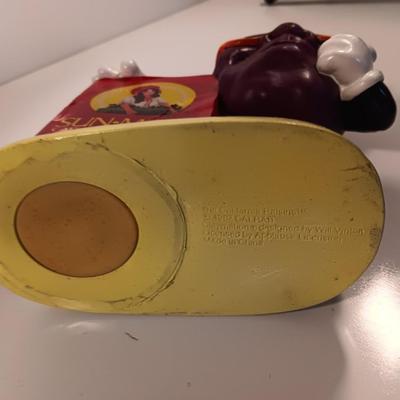 California Rasins ceramic piggy bank and Sun maid Rasins 1987 CALRAB Will Vinton bank