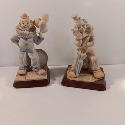Clown Figures Clown with Balloons and clown with umbrella