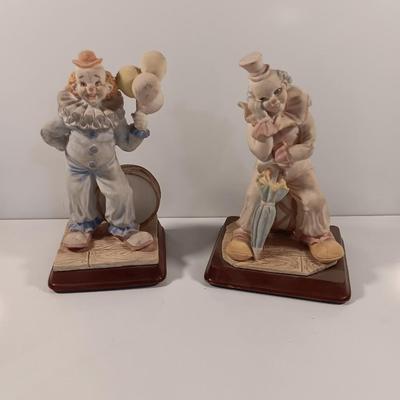 Clown Figures Clown with Balloons and clown with umbrella