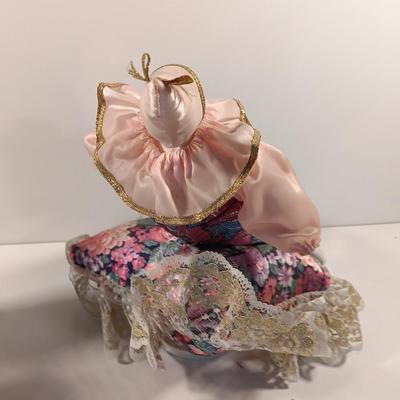 Two Ceramic Mimes / Clown Music boxes
