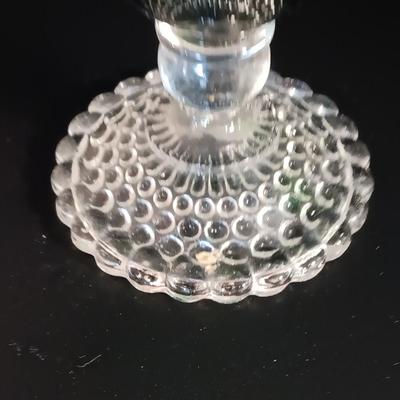 Six Anchor Hocking Emerald Green Chalice Stemware with bowls and Dessert Plates