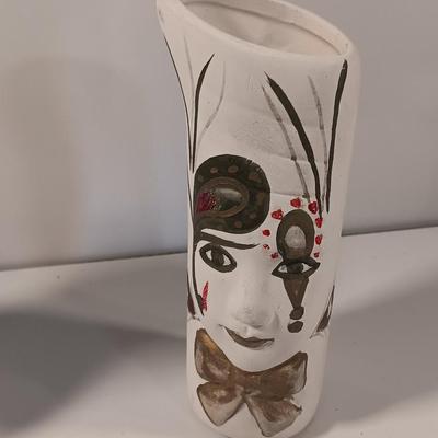 Two ceramic painted art vases