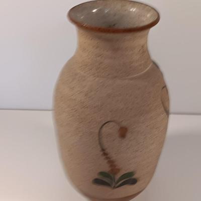 Large Style Tonala Pottery Vase, Bird Pattern, Raised Design, Signed by Artist, Textured Mexican Folk Art Pottery