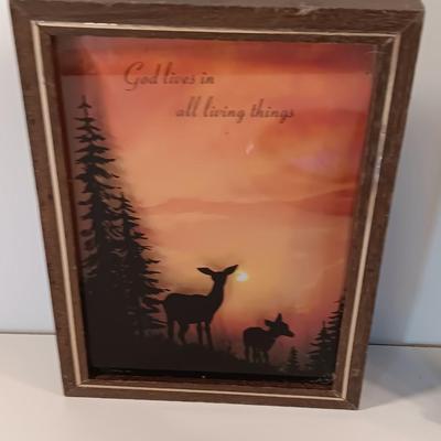 Three Vintage Silhouette Reverse Paintings -Two Wallace & Berrie Shadow art