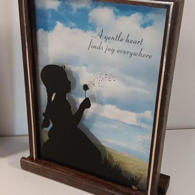 Three Vintage Silhouette Reverse Paintings -Two Wallace & Berrie Shadow art