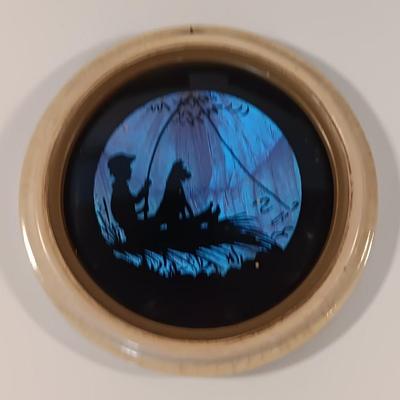 Three Vintage Silhouette Reverse Paintings -Two Wallace & Berrie Shadow art