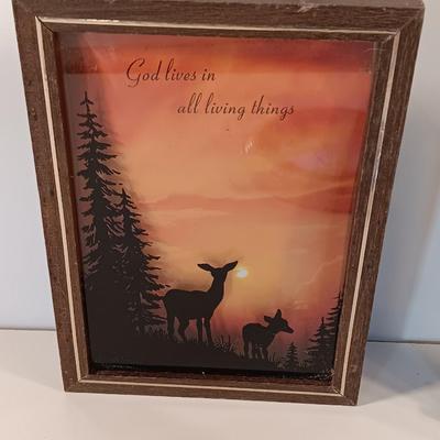 Three Vintage Silhouette Reverse Paintings -Two Wallace & Berrie Shadow art