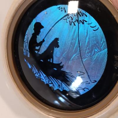 Three Vintage Silhouette Reverse Paintings -Two Wallace & Berrie Shadow art