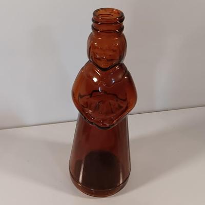 Vintage Shawnee Jack and Jill Large Salt and Pepper Shakers and Mrs. Butterworth's Syrup brown bottle