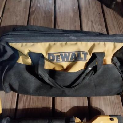 DEWALT CORDLESS SAWZALL WITH BATTERIES, CHARGER & BAG