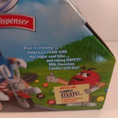 Collectible M&M Red, White & Blue Motorcycle candy dispenser