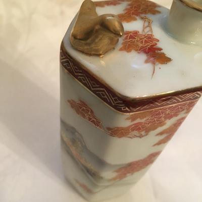Vintage Japanese Whistling Sake Decanter with 6 Whistling Cups