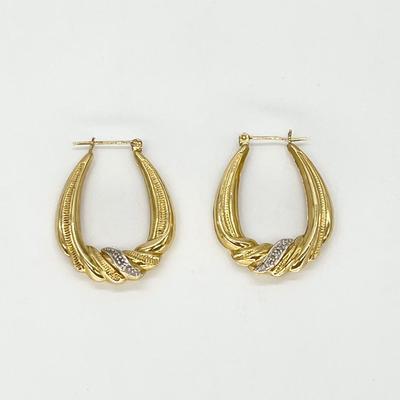14K YG ~ Hoop Earrings