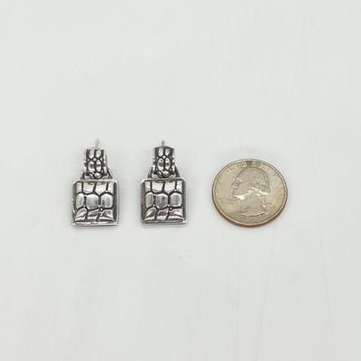 925 ~ 1â€ Pebble Earrings